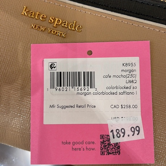Kate Spade Morgan Colorblocked Zip-around Continental Wallet Cafe Mocha 
NWT - Picture 16 of 16